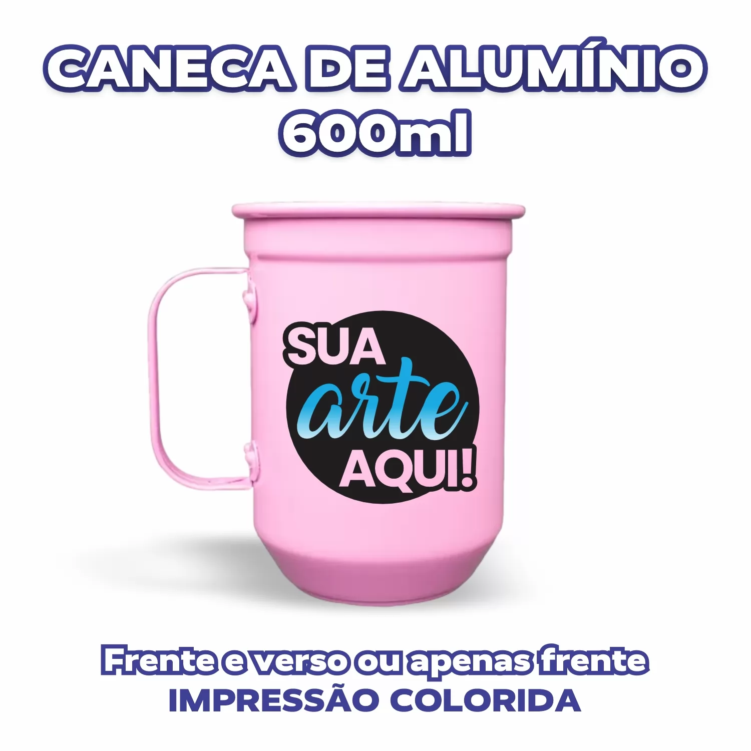 Caneca de Alumínio 600ml 