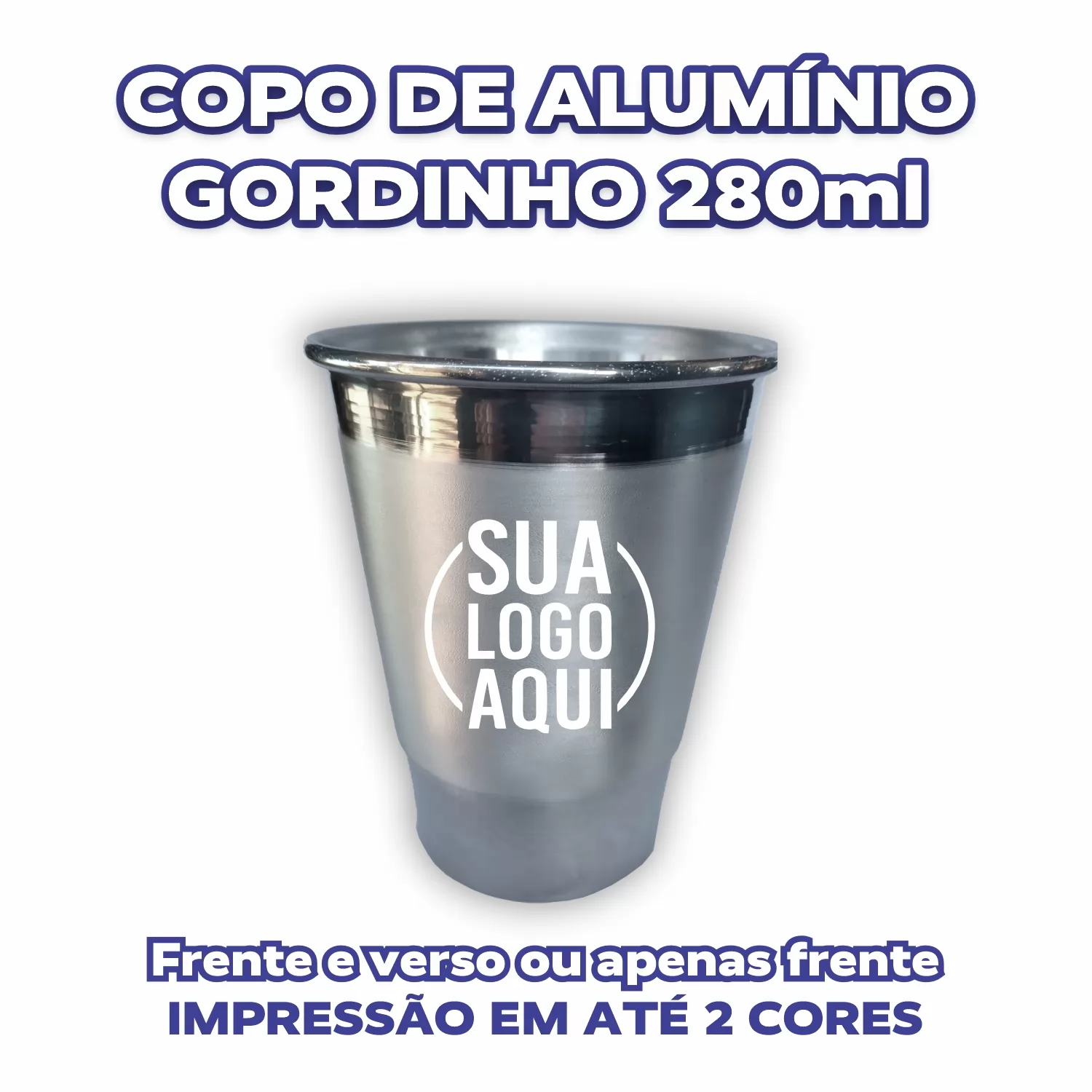 Copo de Alumínio 280ml - Gordinho