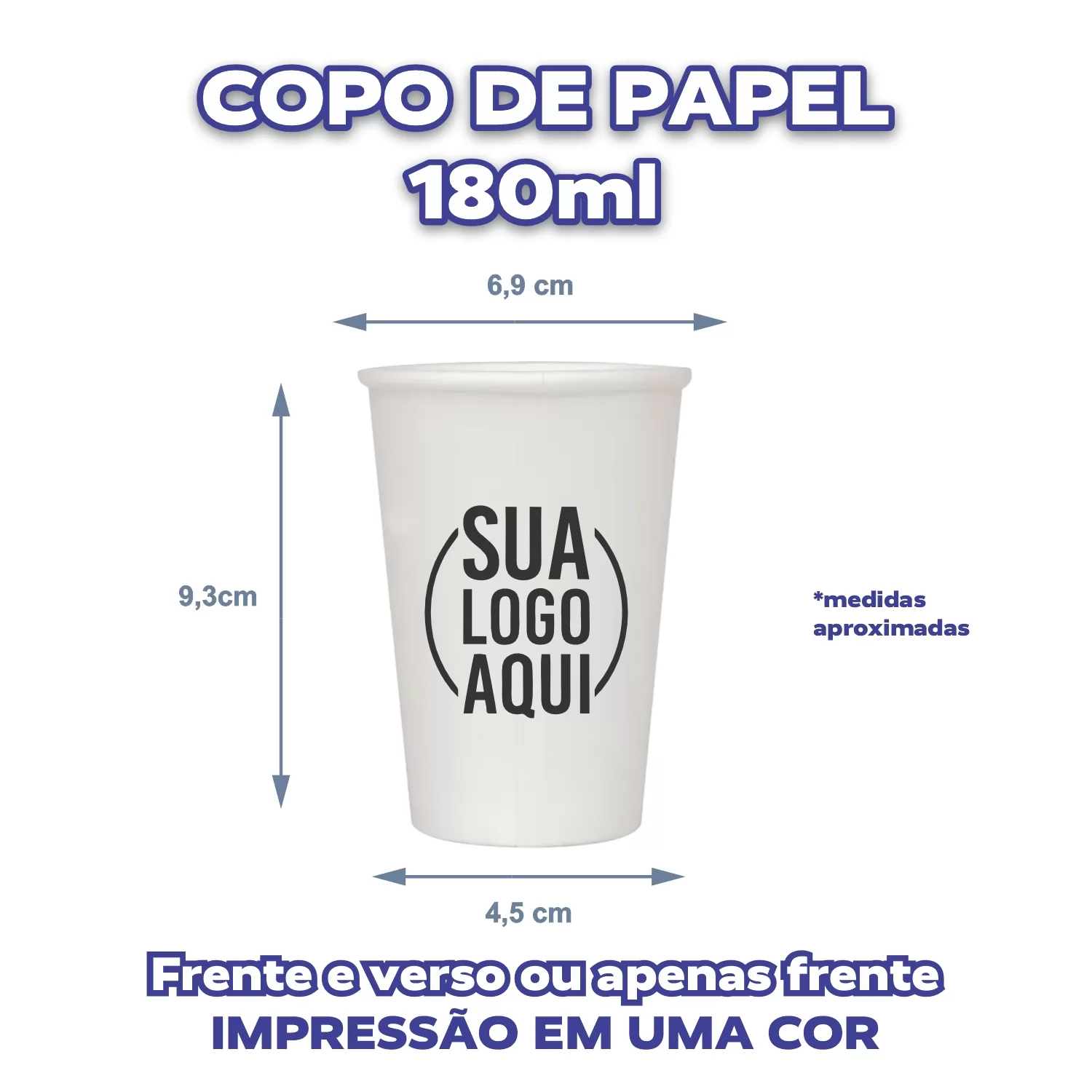 Copo de Papel 180ml - Branco (Nacional)