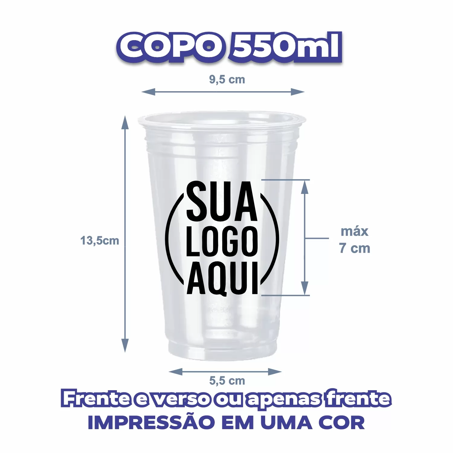 Copo Descartável 550ml - Tradicional