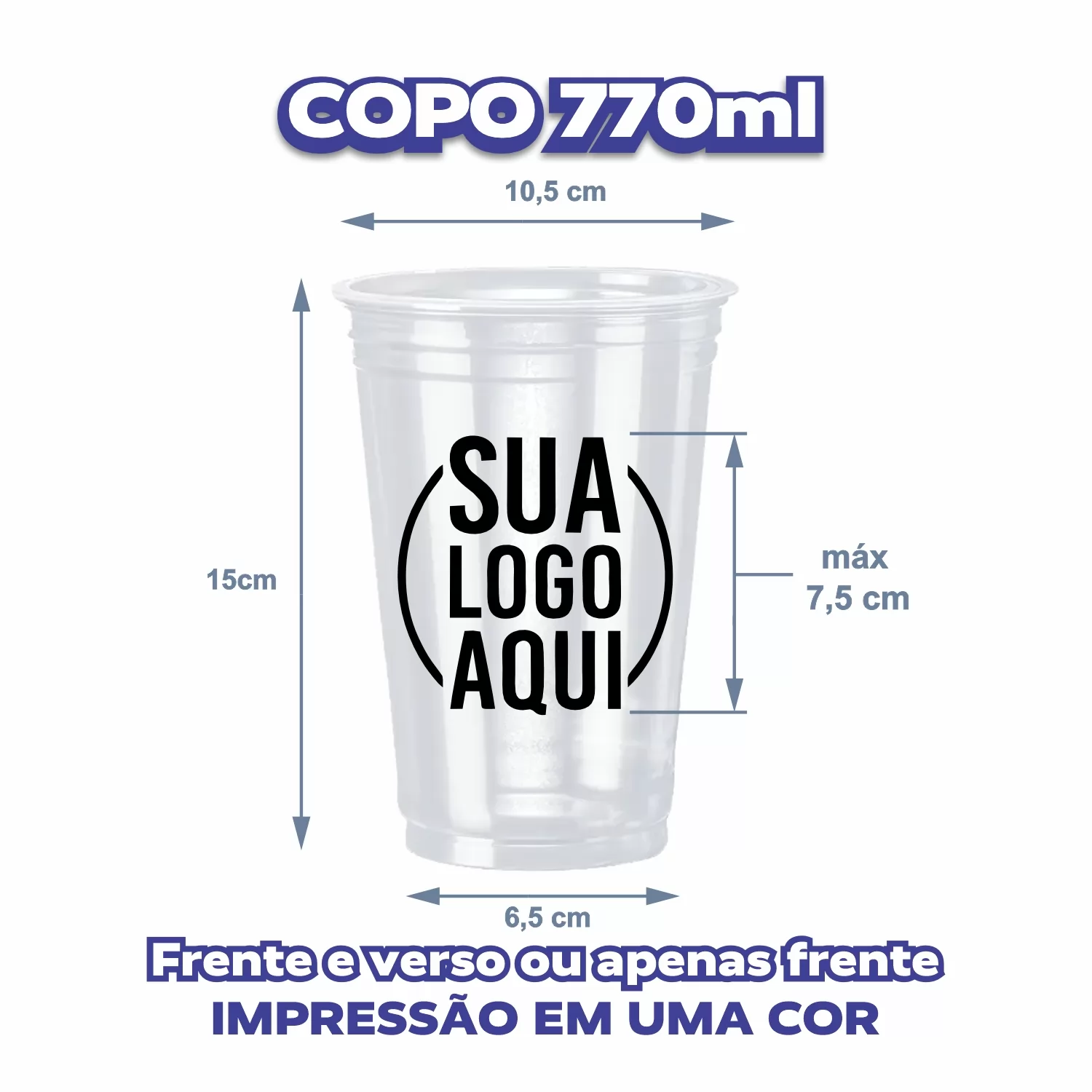 Copo Descartável 770ml - Tradicional